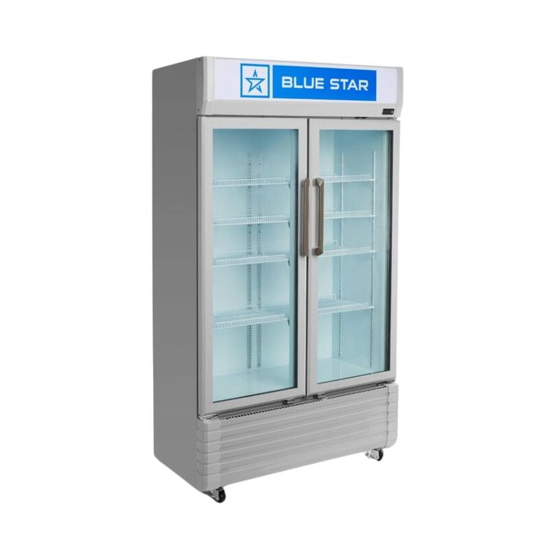 Side look of Blue Star Visi Cooler VC590D-530 liters