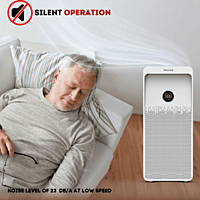 A family enjoying clean air in their home, thanks to their Honeywell Air Touch U1 purifier.