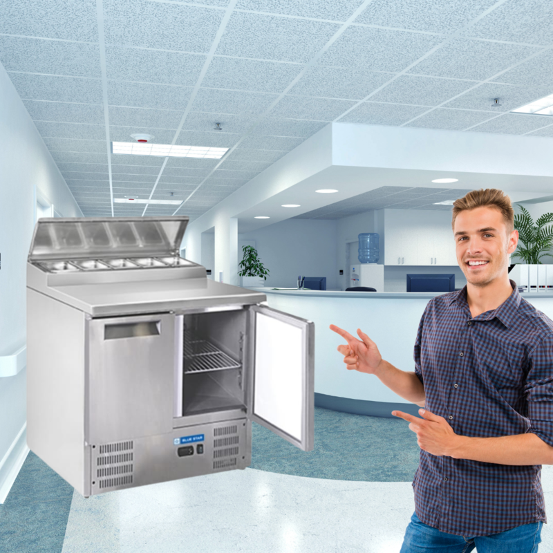 With two doors, this refrigerator has plenty of space for all of your salad needs.