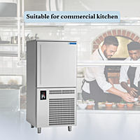 Durable stainless steel construction of a Blue Star BF15G Blast Freezer.