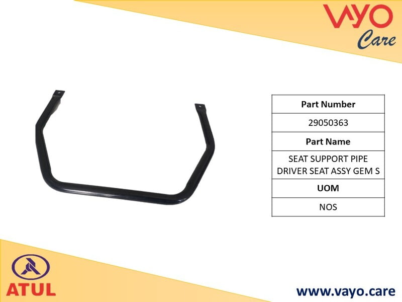 SEAT SUPPORT PIPE DRIVER SEAT ASSY GEM S - 29050363 - GEMINI ULTRA