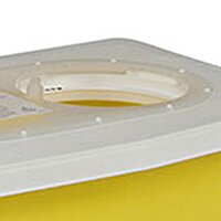 SharpSafety™ Chemotherapy Waste Container – 18 Gallon, Yellow Base, Vertical Entry