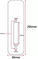 Upgrade RETROFIT PLATE (RECTANGLE 296 x 86mm) - Stainless Steel *Black*