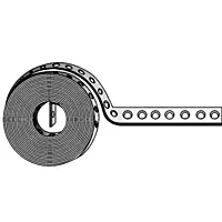 Cintilla Perforada P/Ducto de Lamina Galvanizada, Calibre 24, de 3/4" X 50 metros - SOPORTE34