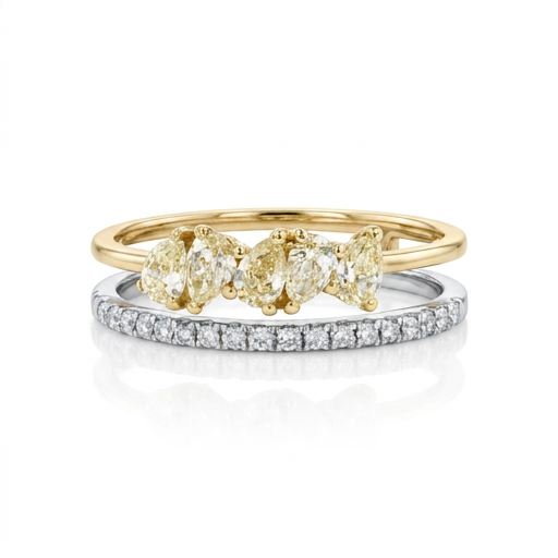 Anillo doble de Diamantes