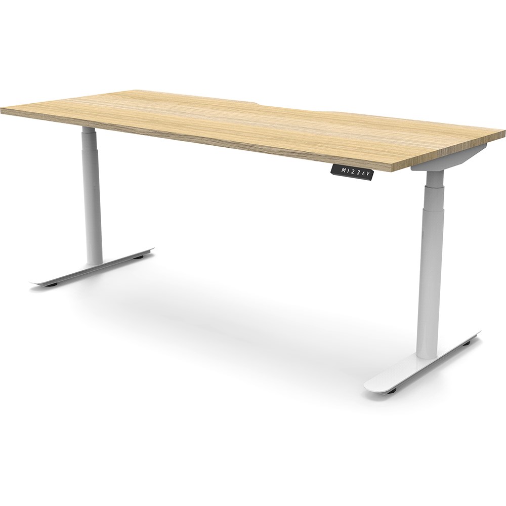 Rapidline Halo+ Single Sided Workstation 1200W x 750D x 1270mmH Oak/White