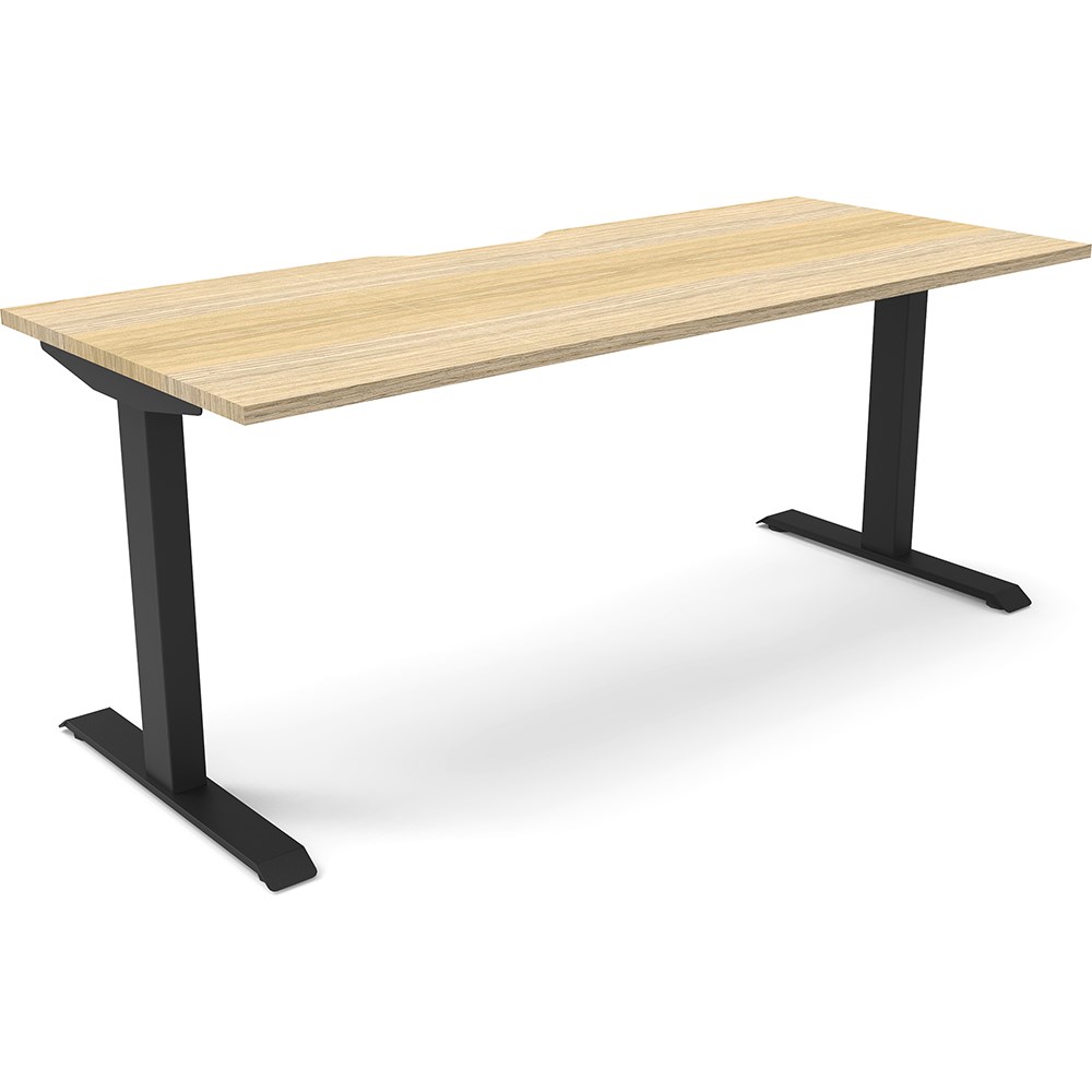 Rapidline Boost Static Single Sided Workstation 1500W x 750D x 730mmH Oak/Black