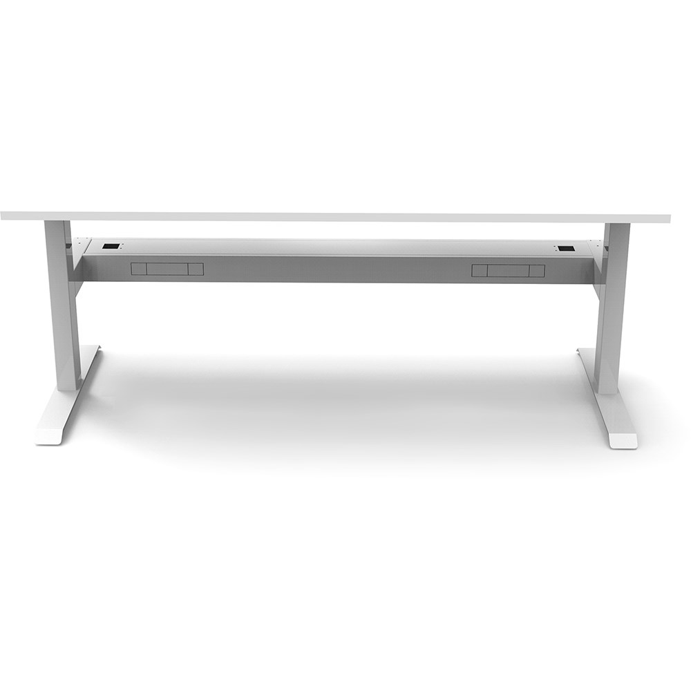 Rapidline Boost Static Single Sided Workstation + Tray 1500W x 750D x 730mmH White/White