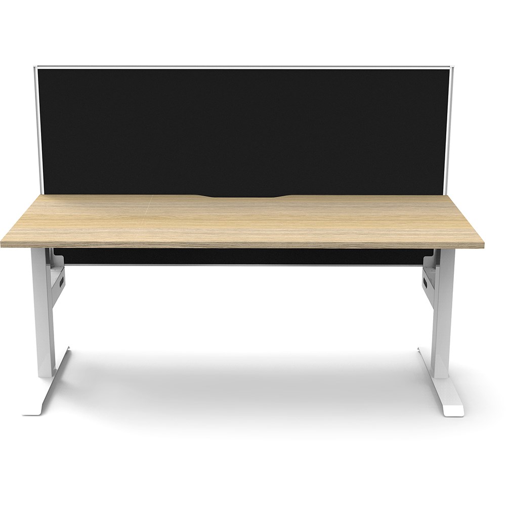 Rapidline Boost Static Single Sided Workstation+Screen 1200W x 750D x 1330mmH  Oak/White