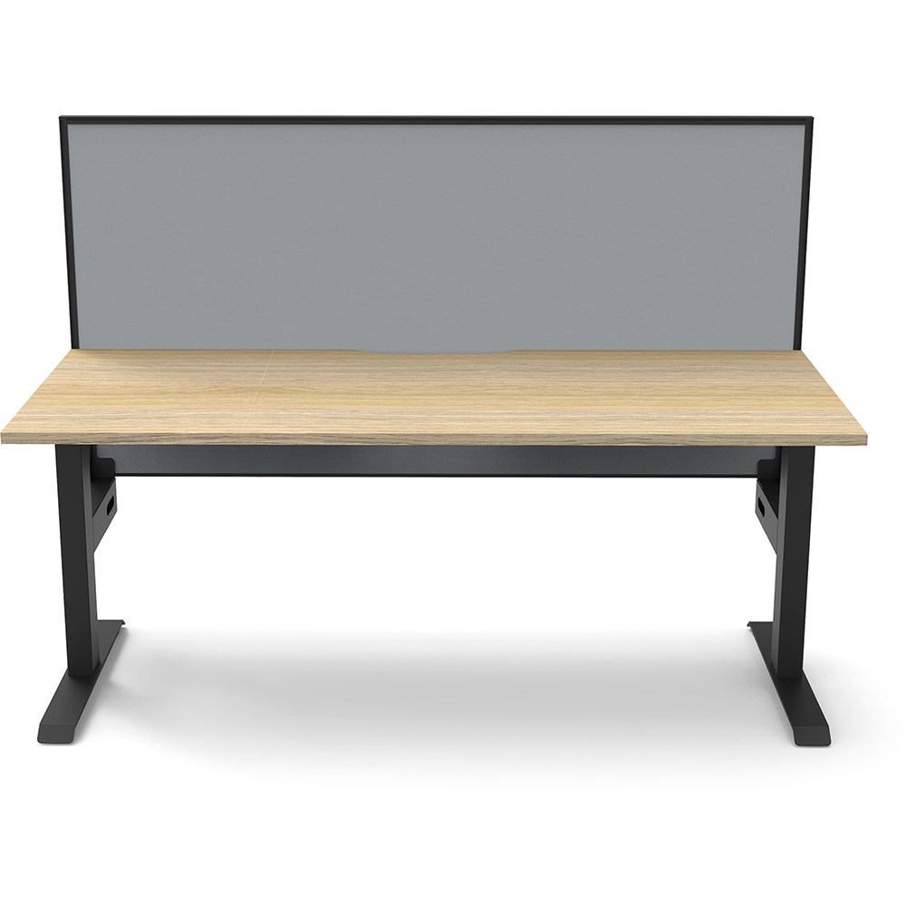 Rapidline Boost Static Single Sided Workstation+Screen 1500W x 750D x 1330mmH Oak/Black