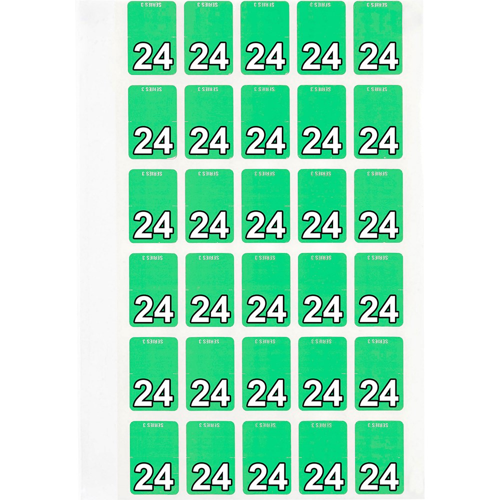 Avery Top Tab 24 Year Code Labels 20 x 30mm Green Pack  of 150