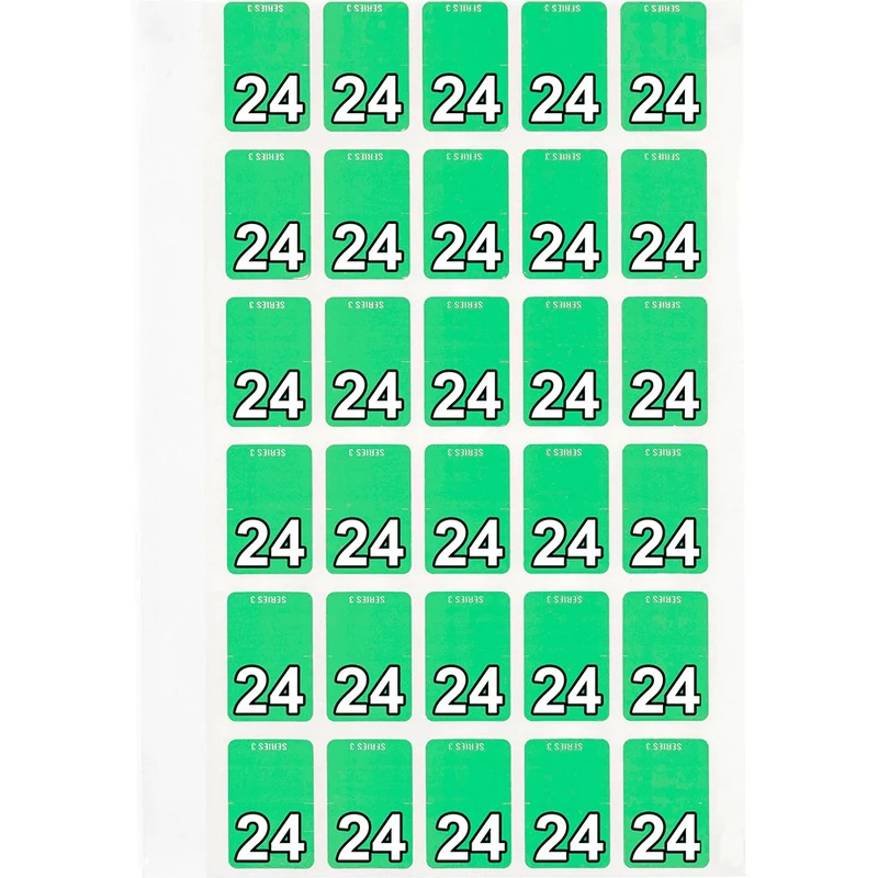 Avery Top Tab 24 Year Code Labels 20 x 30mm Green Pack of 150