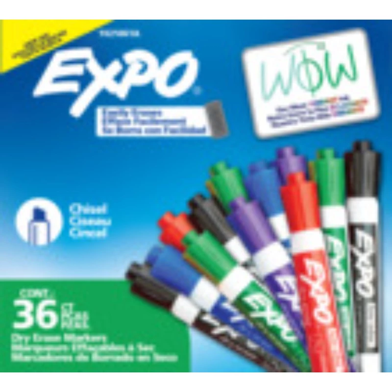 Expo Dry Erase Whiteboard Marker Chisel Tip Assorted Assorted Box of 36