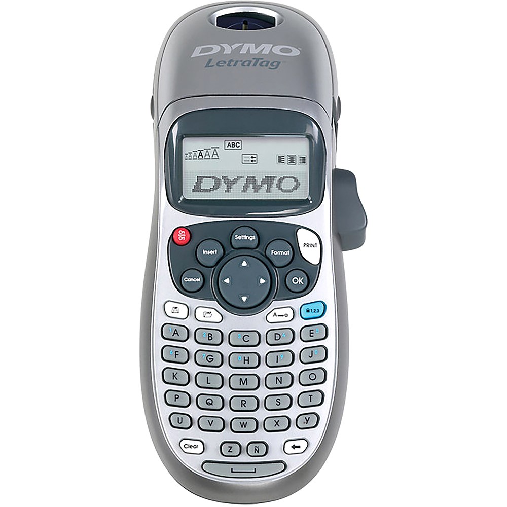 DYMO LetraTag 100H Handheld Label Maker With Bonus Tapes Value Pack  Silver