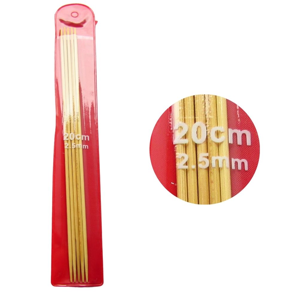 Aguja Tejer Por Cinco Bambu 2.5Mm Paquete X 10 Und Aguja Tejer Por Cinco Bambu 2.5Mm Paquete X 10 Und