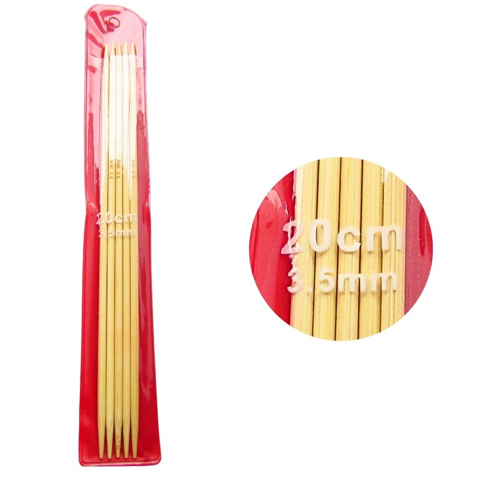 Aguja Tejer Por Cinco Bambu 3.5Mm Paquete X 10 Und Aguja Tejer Por Cinco Bambu 3.5Mm Paquete X 10 Und