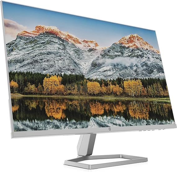 HP M27fw 27" FHD ULTRA SLIM LED MONITOR, White Color, Connectivity : VGA, 2*HDMI - 2H1A4AA
