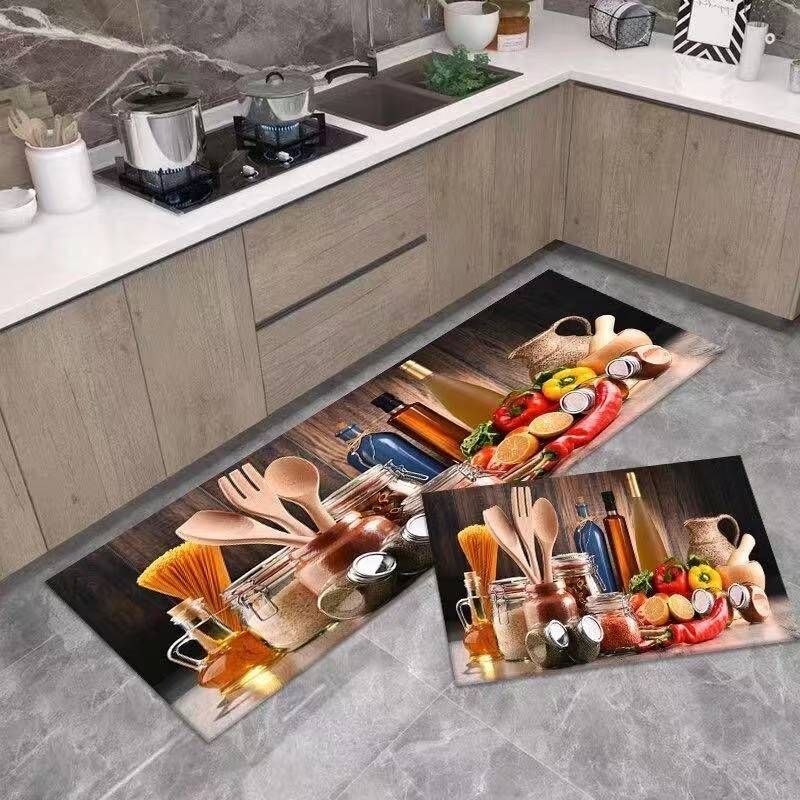 2IN1 POLYESTER KITCHEN RUNNER KITCHEN MAT