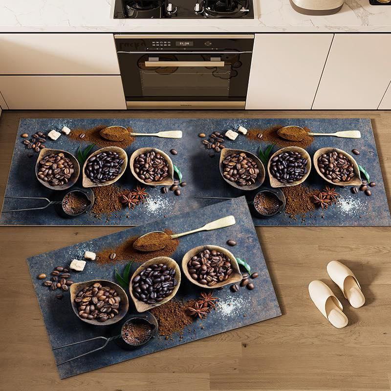 2IN1 POLYYESTER KITCHEN MAT 2 PIECES KITCHEN RUNNER