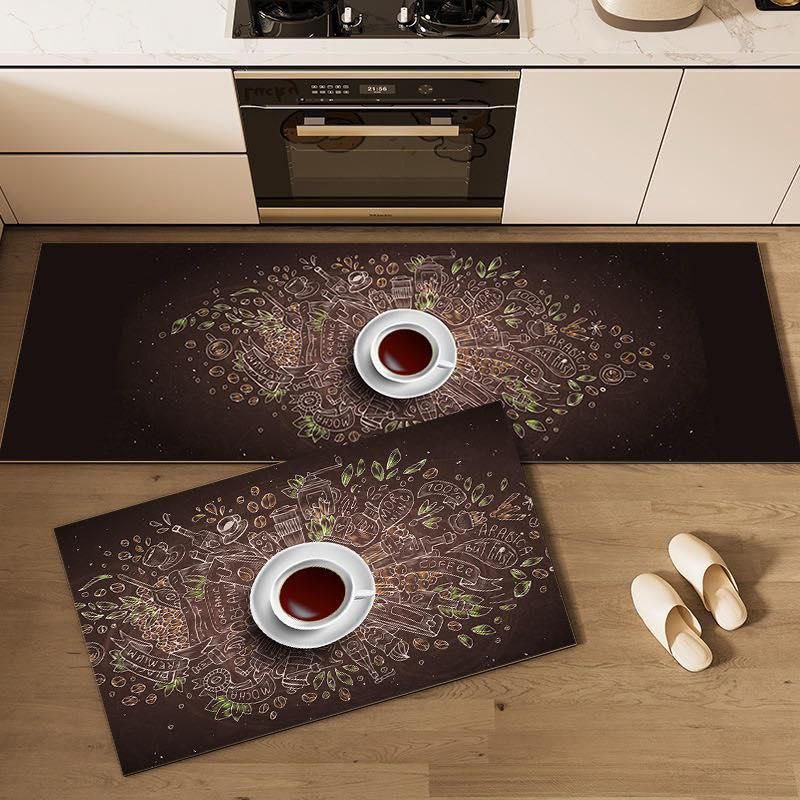2IN1 POLYYESTER KITCHEN MAT 2 PIECES KITCHEN RUNNER