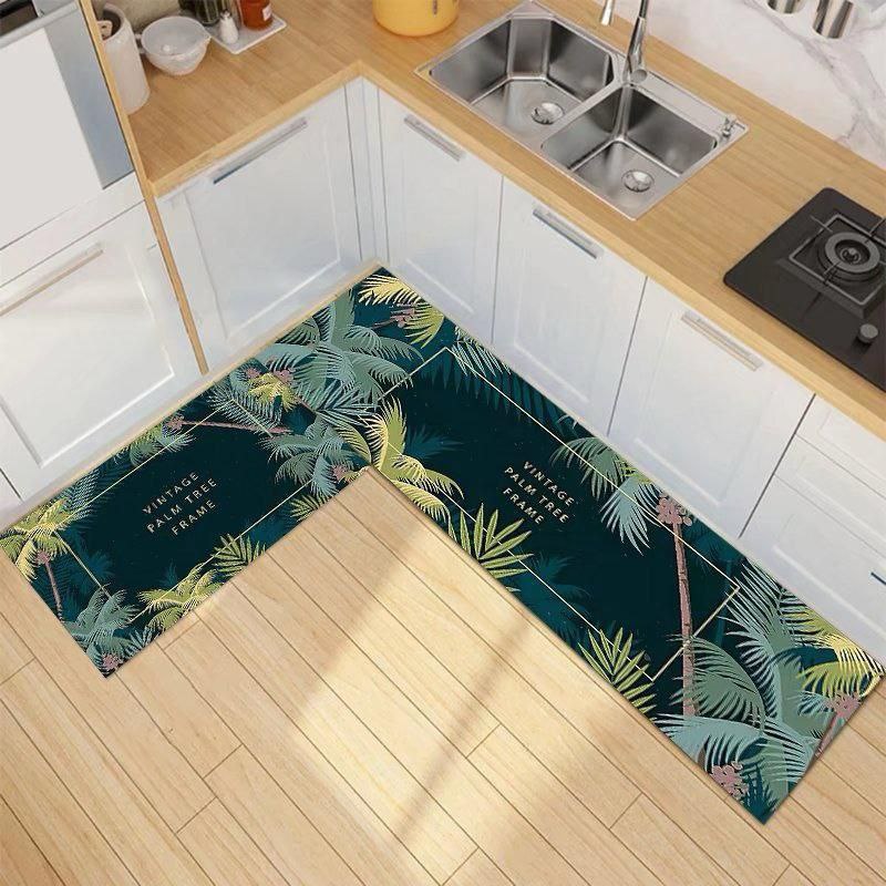 2IN1 POLYYESTER KITCHEN MAT 2 PIECES KITCHEN RUNNER