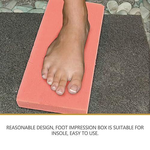 1 juego de espuma for impresión de pies, caja de impresión de pies en 3D, caja de espuma for huellas, molde de espuma for impresión de pies for plantillas ortopédicas/347