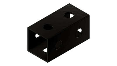 White Tube 2" x 1" x 1" Stub