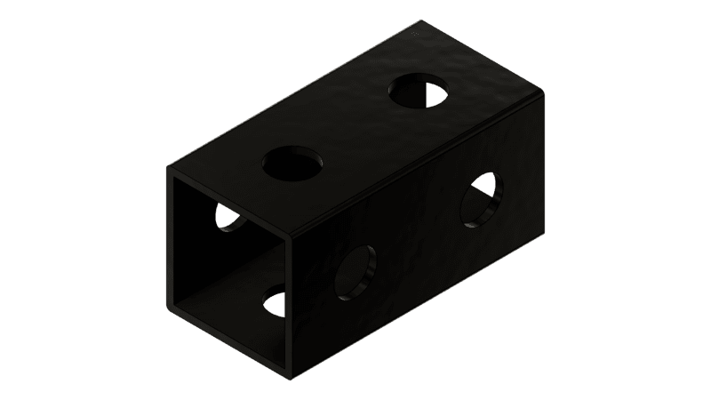 White Tube 2" x 1" x 1" Stub