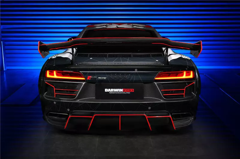 Audi R8 Coupe & Spyder IMPII Style Partial Carbon Fiber Rear Bumper | Lightweight Rear Aero Upgrade