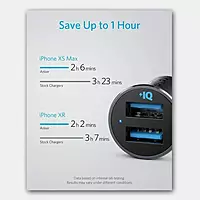 Anker PowerDrive 2 Alloy Car Charger – Black