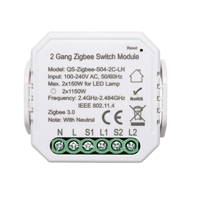 Akubela Zigbee Micro Switch 2 CH