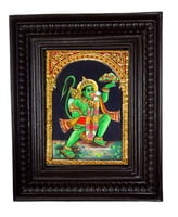 Lord Hanuman Sanjeevani Tanjore Painting - From small sizes Lord Hanuman Sanjeevani Tanjore Painting - From small sizes