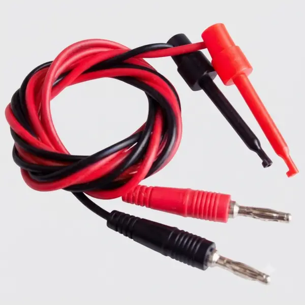 Test Hook Clip to Banana Plug – 4mm Connector Test Lead