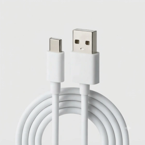 USB Type-A to USB Type-C Cable – 1m White