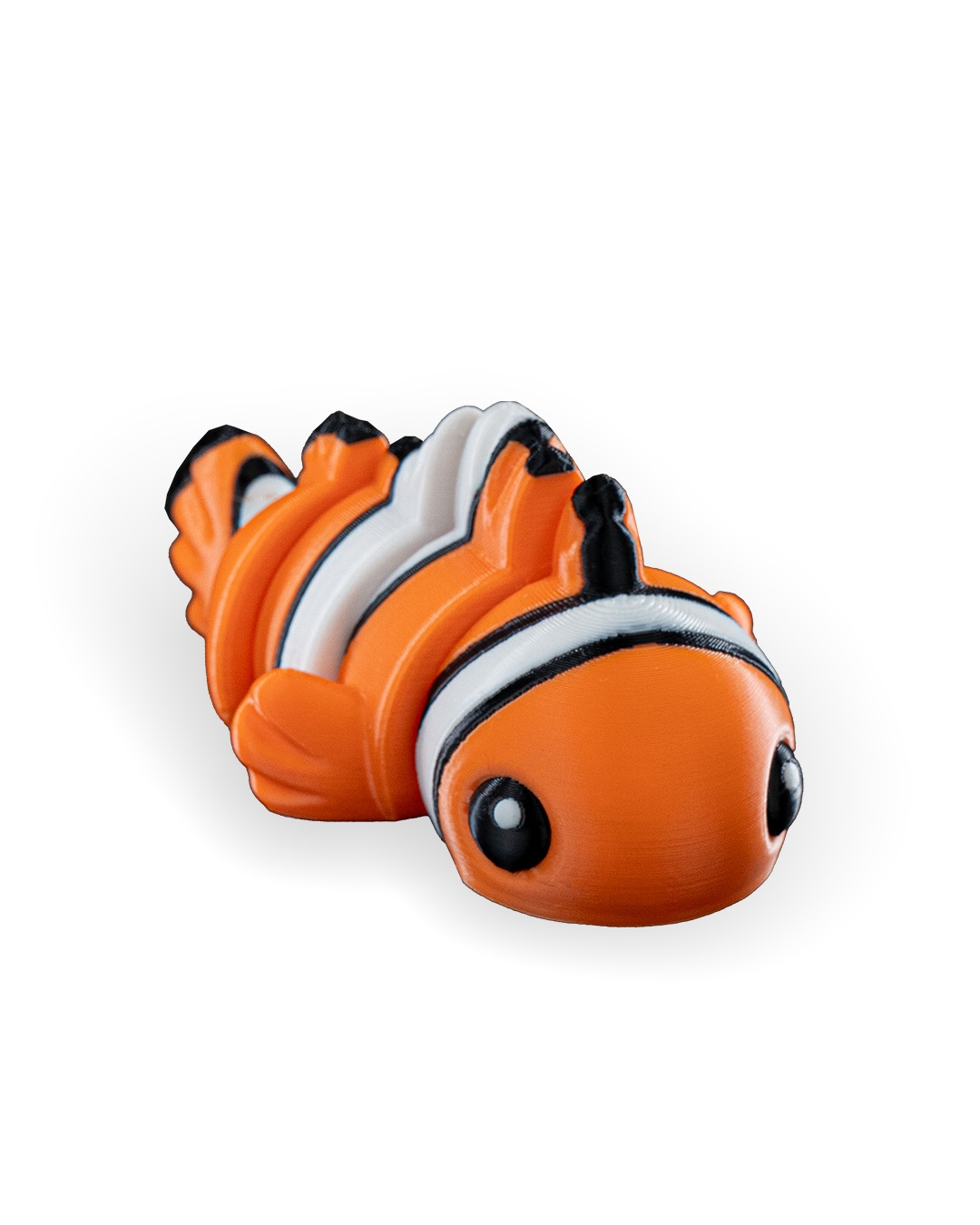 Cute Flexi Clownfish Fridge Magnet - 3D Printed Flexi Keychain with Magnet