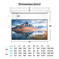 PureVision Anti-Speckle Motorized Matte White Screen 100 Inches