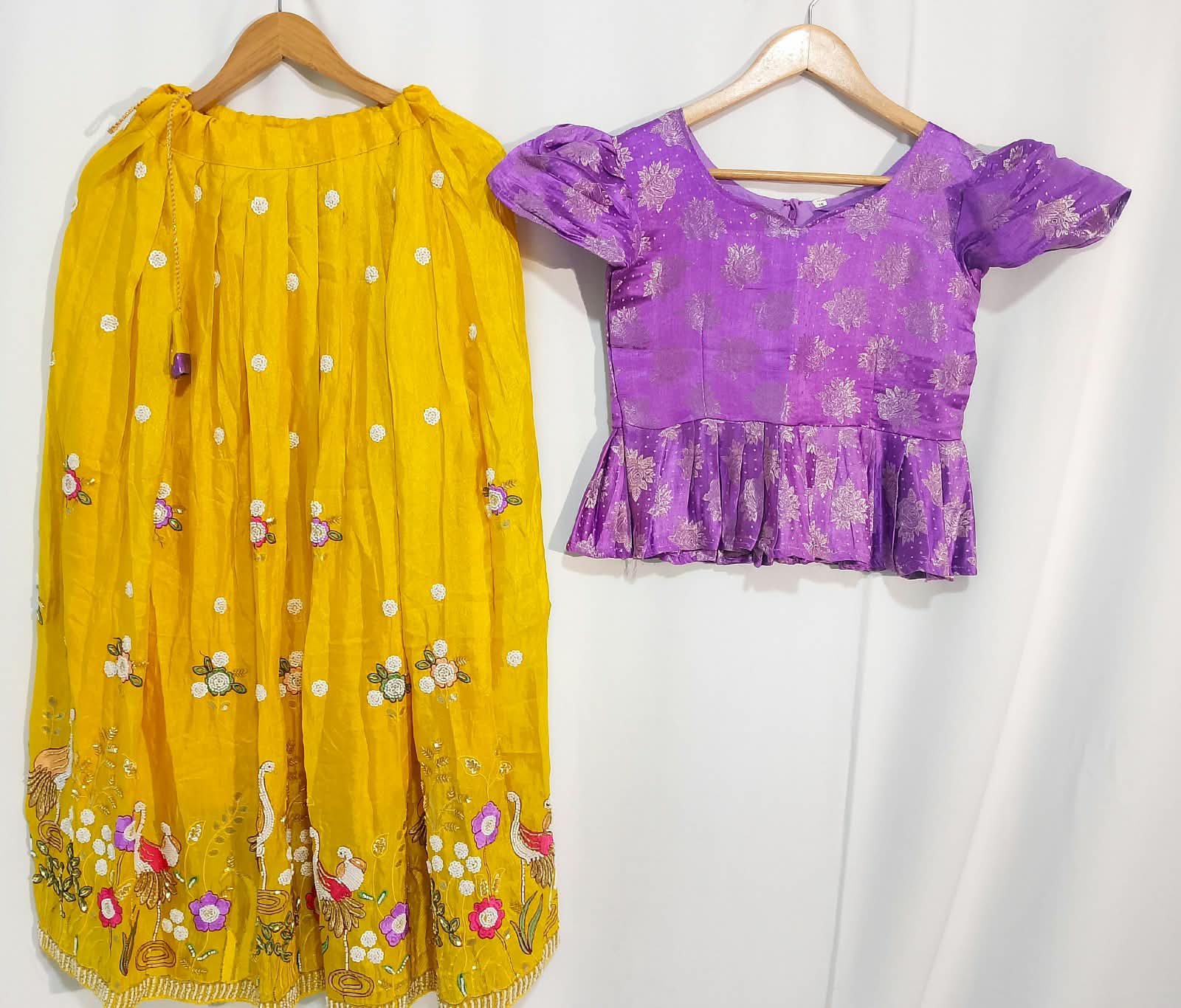 V253: Ready To Ship Beautiful Kids Maggam Work Lehenga V253: Ready To Ship Beautiful Kids Maggam Work Lehenga