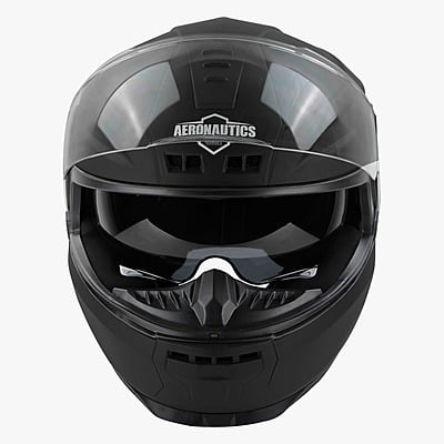 STEELBIRD SBH-40 ISS GLOSSY BLACK C/V 600 MM