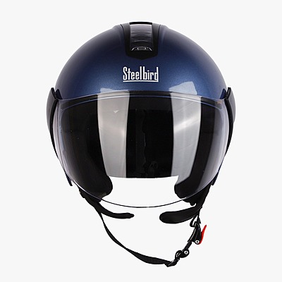 STEELBIRD SBH-5 TRIPLE NINE GLOSSY HONDA BLUE C/V 580 MM