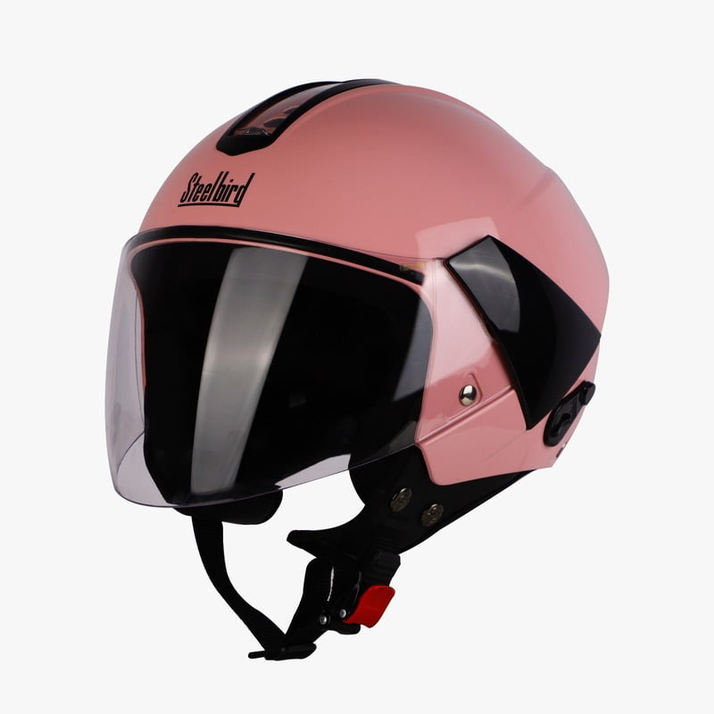 STEELBIRD SBH-5 TRIPLE NINE GLOSSY BABBY PINK C/V 600 MM