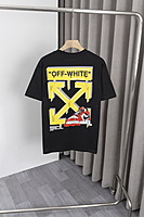 Playera Off-White Flechas Amarillas y Sneaker Gr�fico
