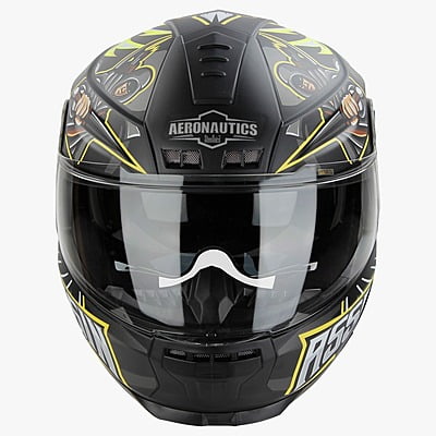 STEELBIRD SBH-40 ISS ASSASIN GLOSSY BLACK/NEON C/V 580 MM