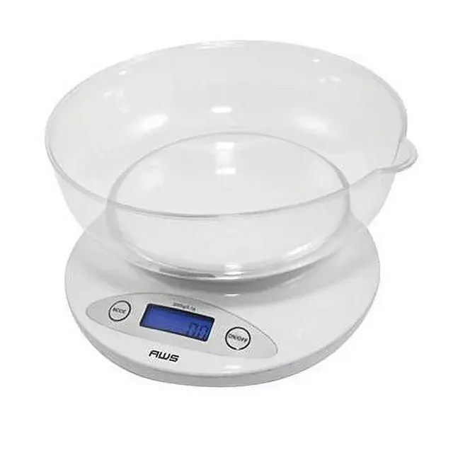 AWS Scale 2000G X 0.1G - 2K Bowl - White