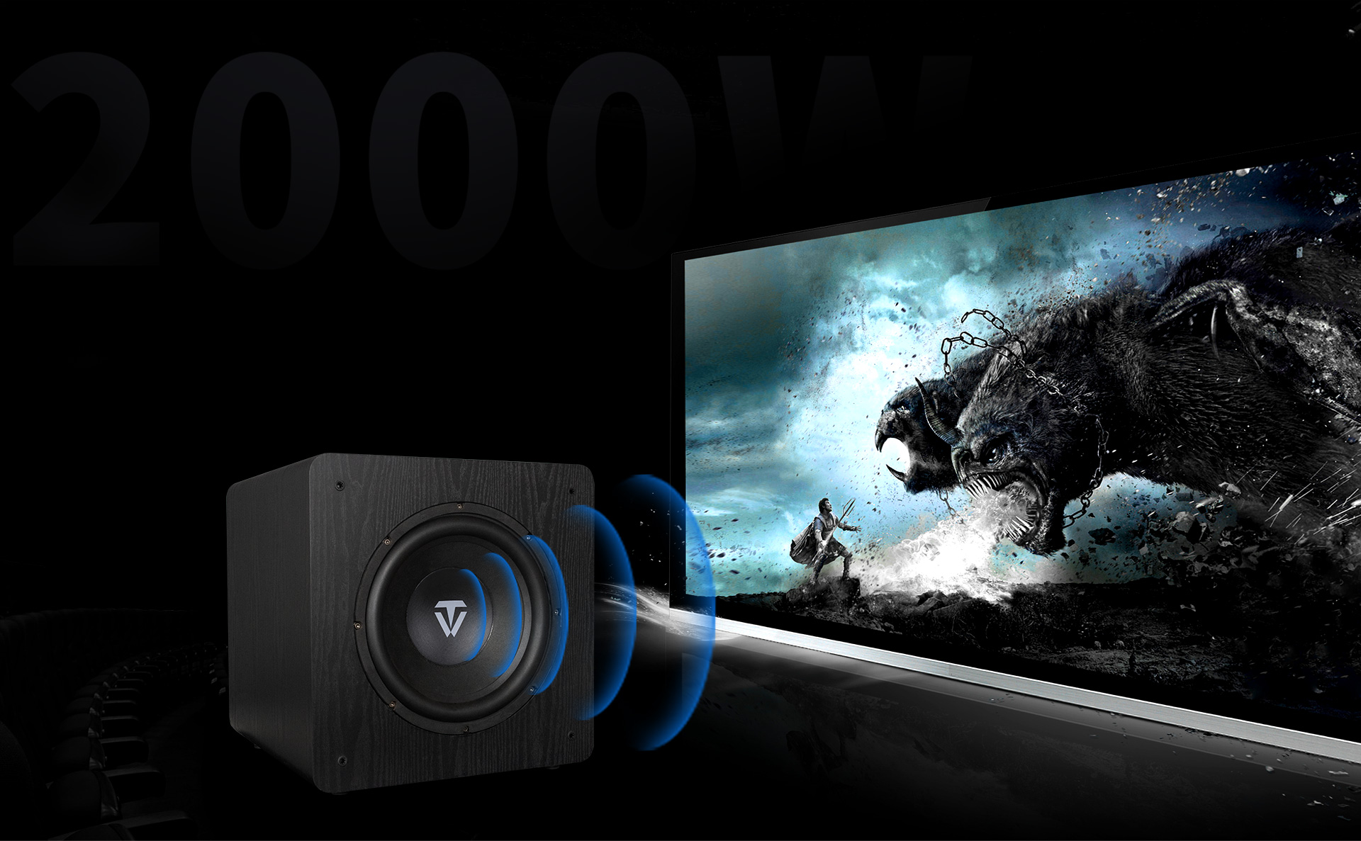 Tonewinner 400W deeper powered subwoofer 12 inch manufacturer