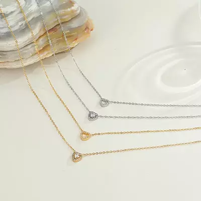 Double Heart Gold Necklace