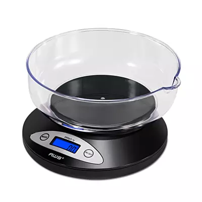 AWS Scale 2000G X 0.1G - 2K Bowl - Black