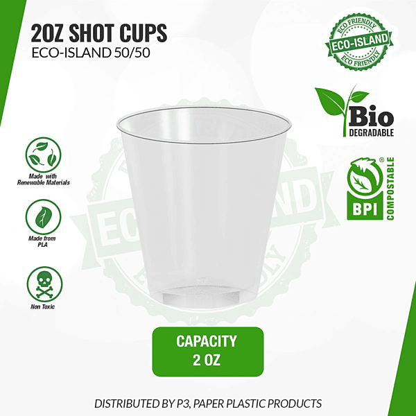 2oz Shot Cups Eco-Island 50/50
