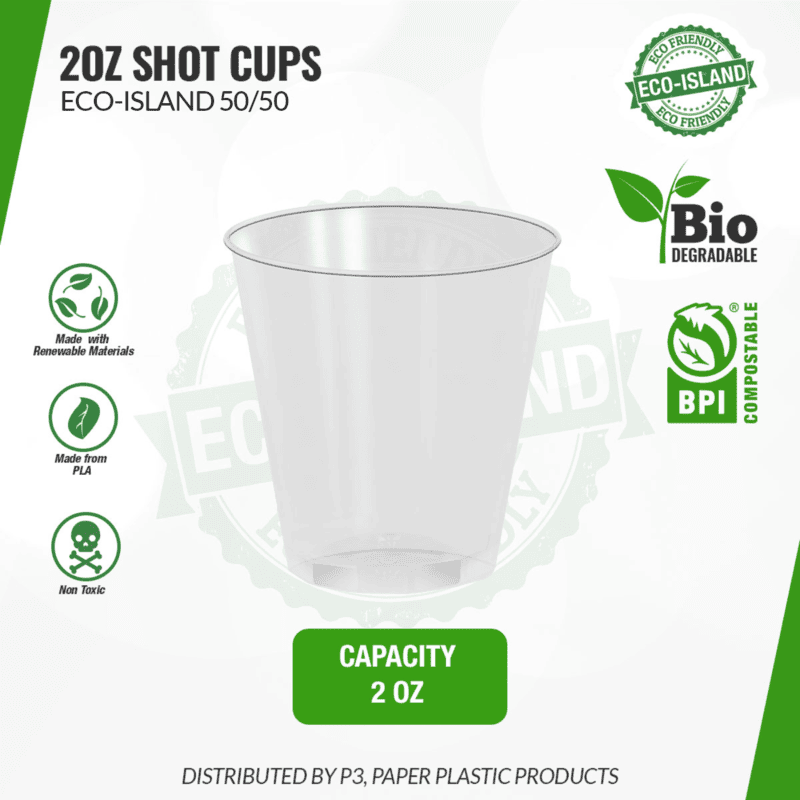 2oz Shot Cups Eco-Island 50/50