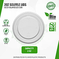 2oz Souffle Lids Eco-Island 25/100