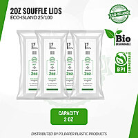 2oz Souffle Lids Eco-Island 25/100